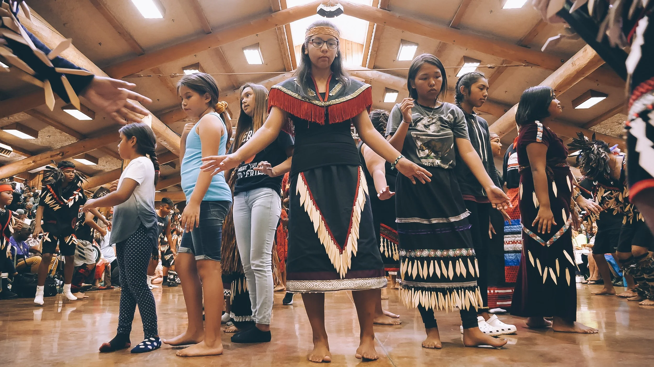 Coast Salish carving and cultural activity at Setting Sun Circle