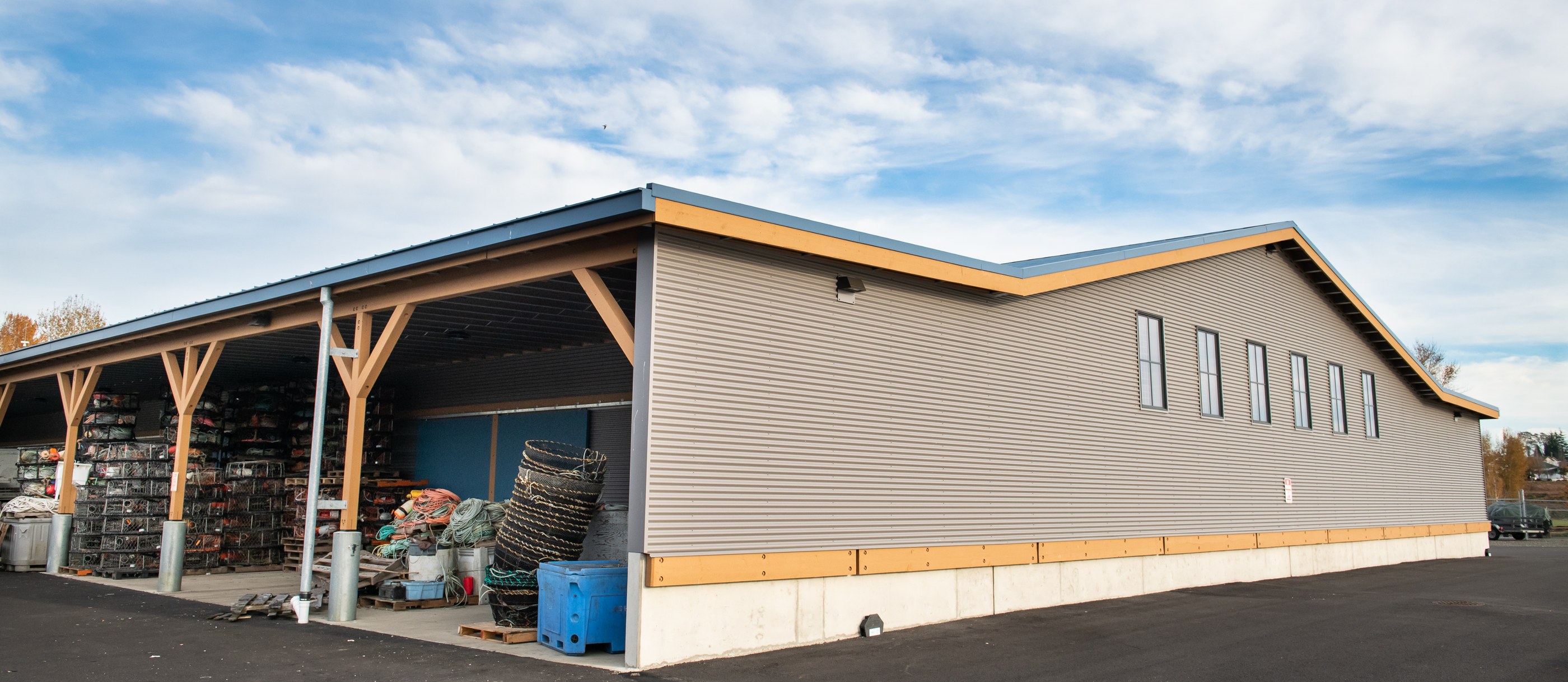 Blaine Harbor Web House marine storage building exterior in Blaine, WA