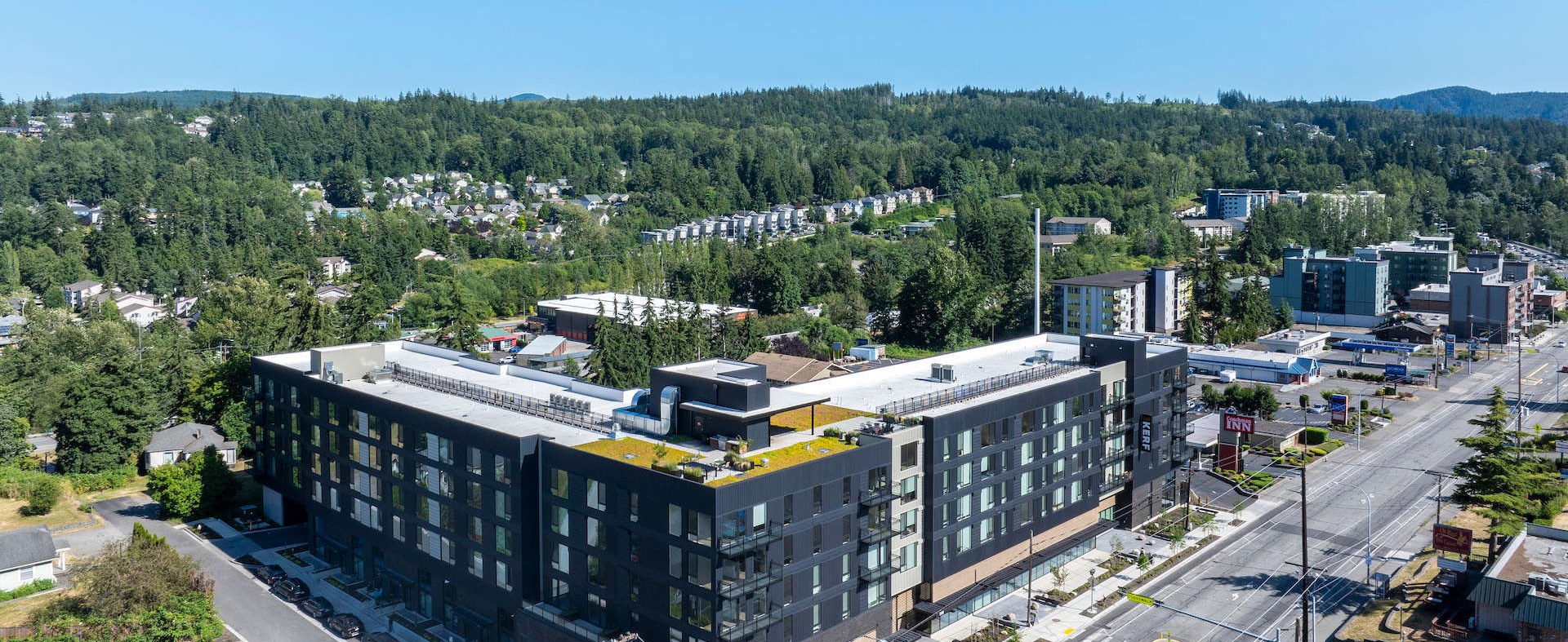 KERF Apartments street-level building exterior, Bellingham