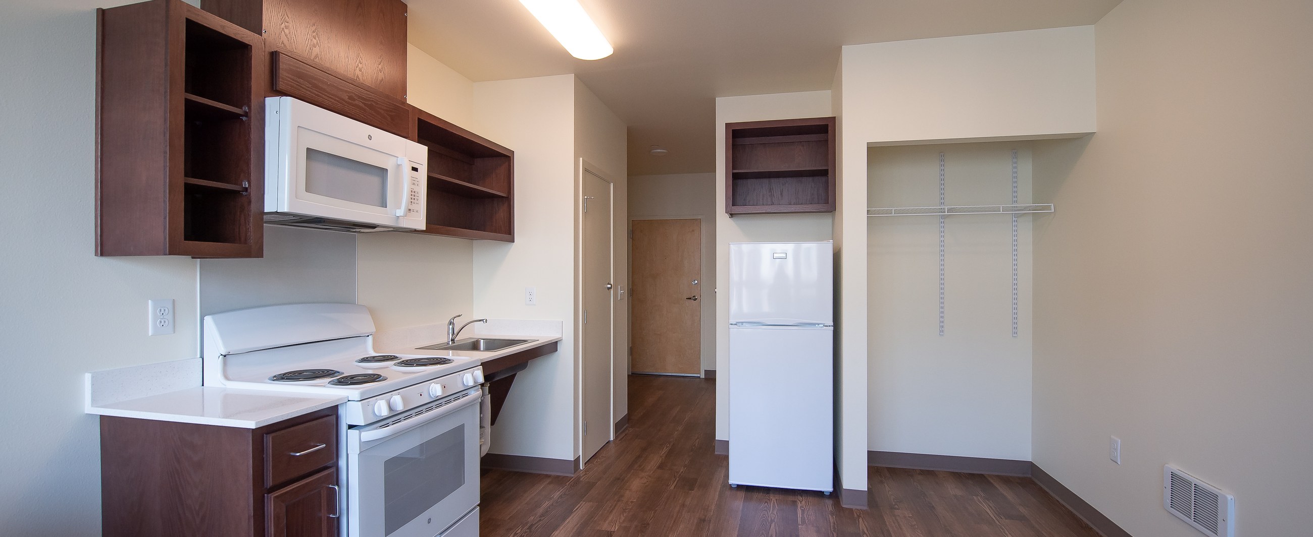 22 North studio unit kitchenette detail
