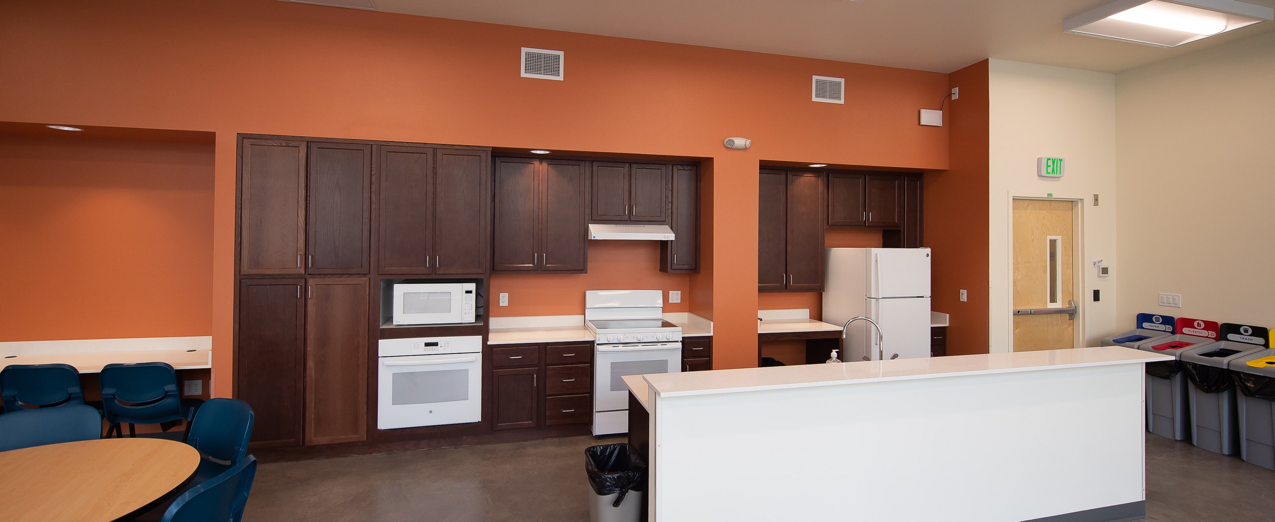 22 North community gathering room with kitchen