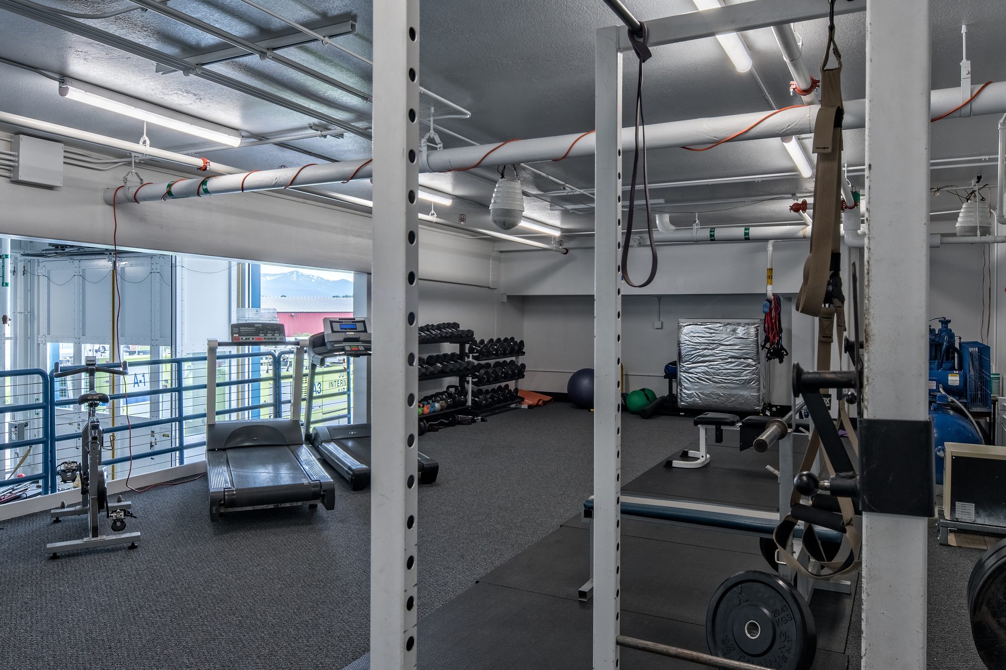 Juneau Aircraft Rescue and Firestation fitness room - Dawson Construction