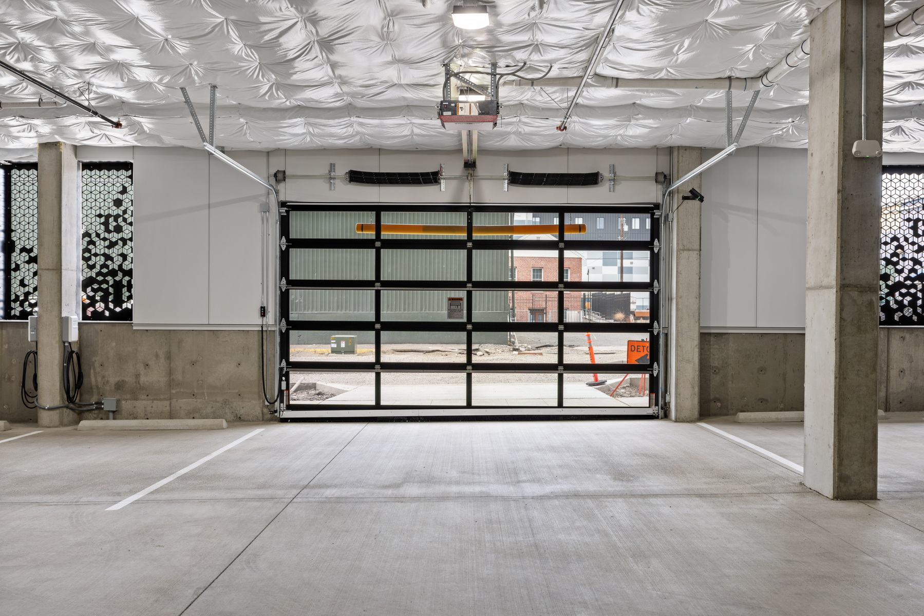 Secured parking garage at Old Town Village Block 6