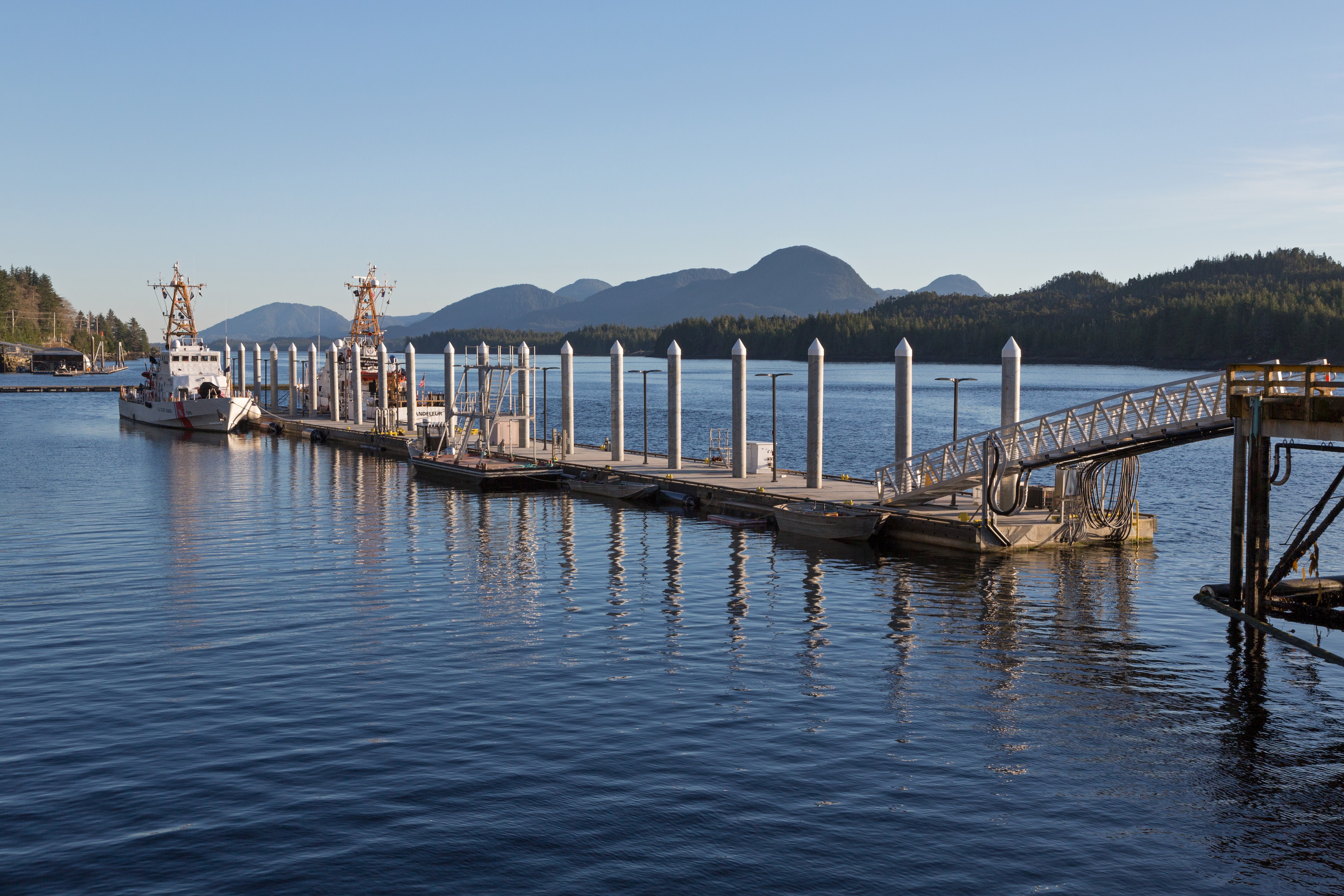 USCG Cutter Homeport dock and cutters, Ketchikan, Alaska