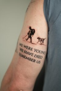 Patriotic military tribute tattoo