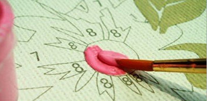 Wypełnianie pola podczas malowania po numerach