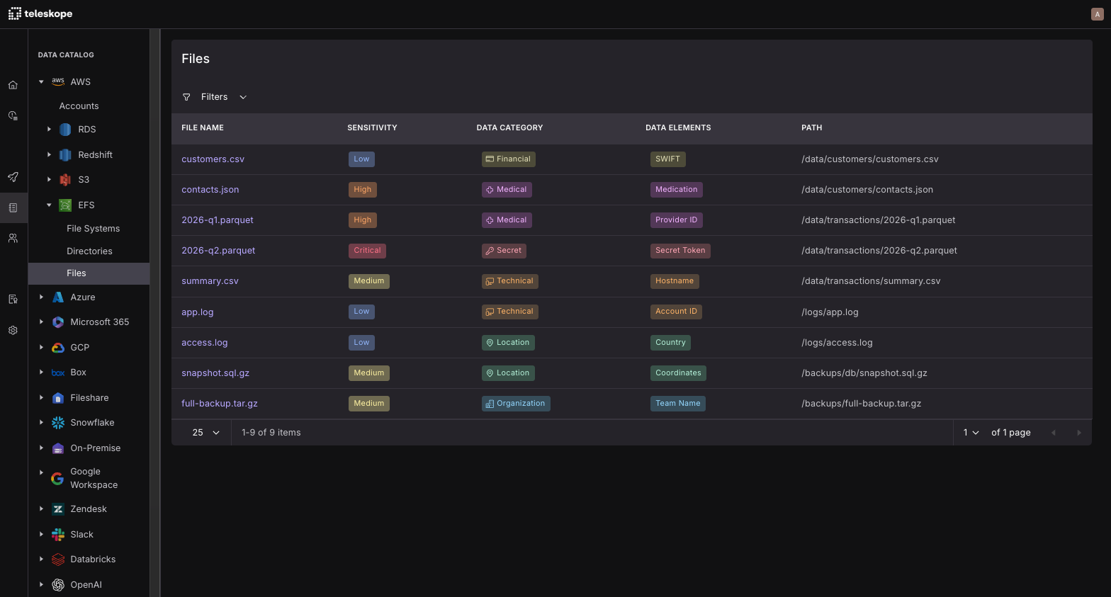 Your Elastic File System Volumes Contain Sensitive Data. Now You Can Remediate It.
