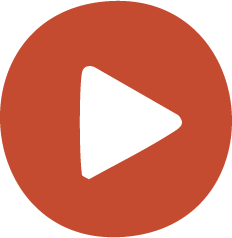 White play button icon inside a red circular background.