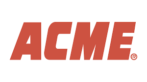 ACME brand logo in bold red capital letters.