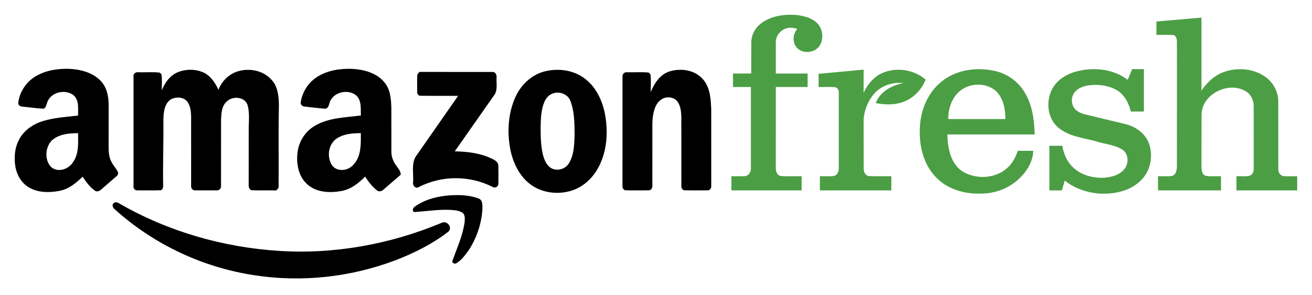 AmazonFresh wordmark with 'Amazon' in black and 'fresh' in green letters.