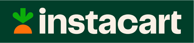 Instacart logo with a stylized carrot icon and the word instacart in lowercase letters
