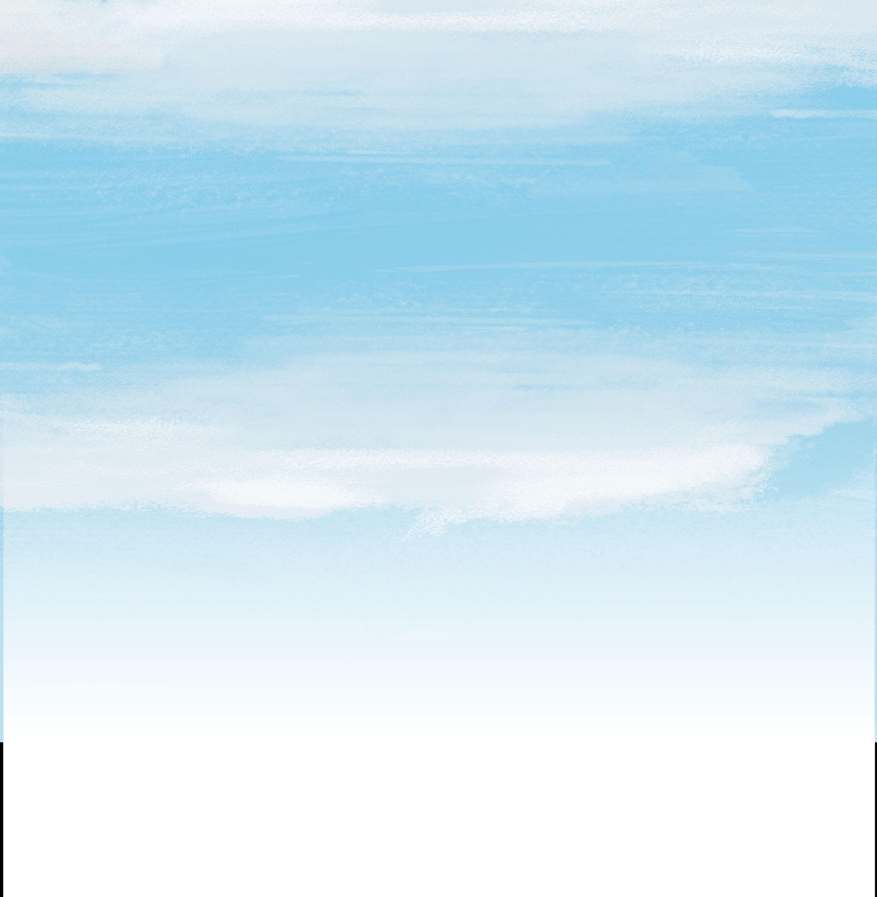 Gradient sky background with light blue and white tones resembling soft clouds.