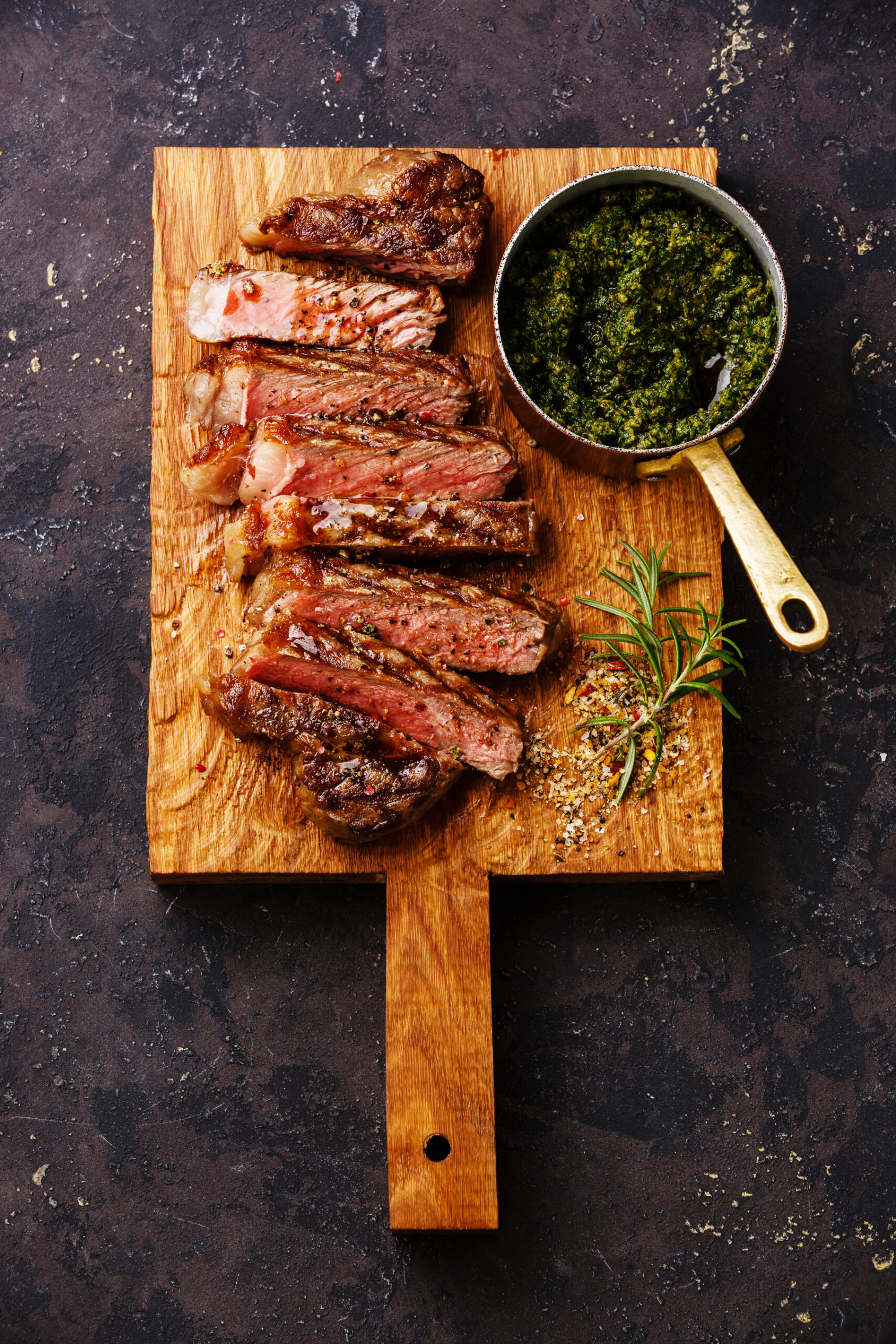 Grilled Ribeye Steaks with Caper Sauce