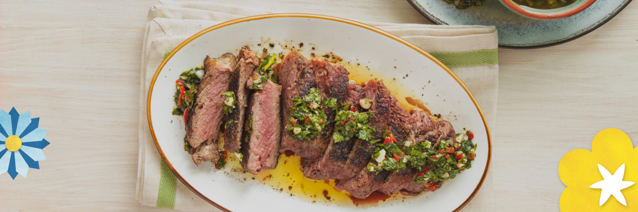 Grilled Strip Steak with Chimichurri