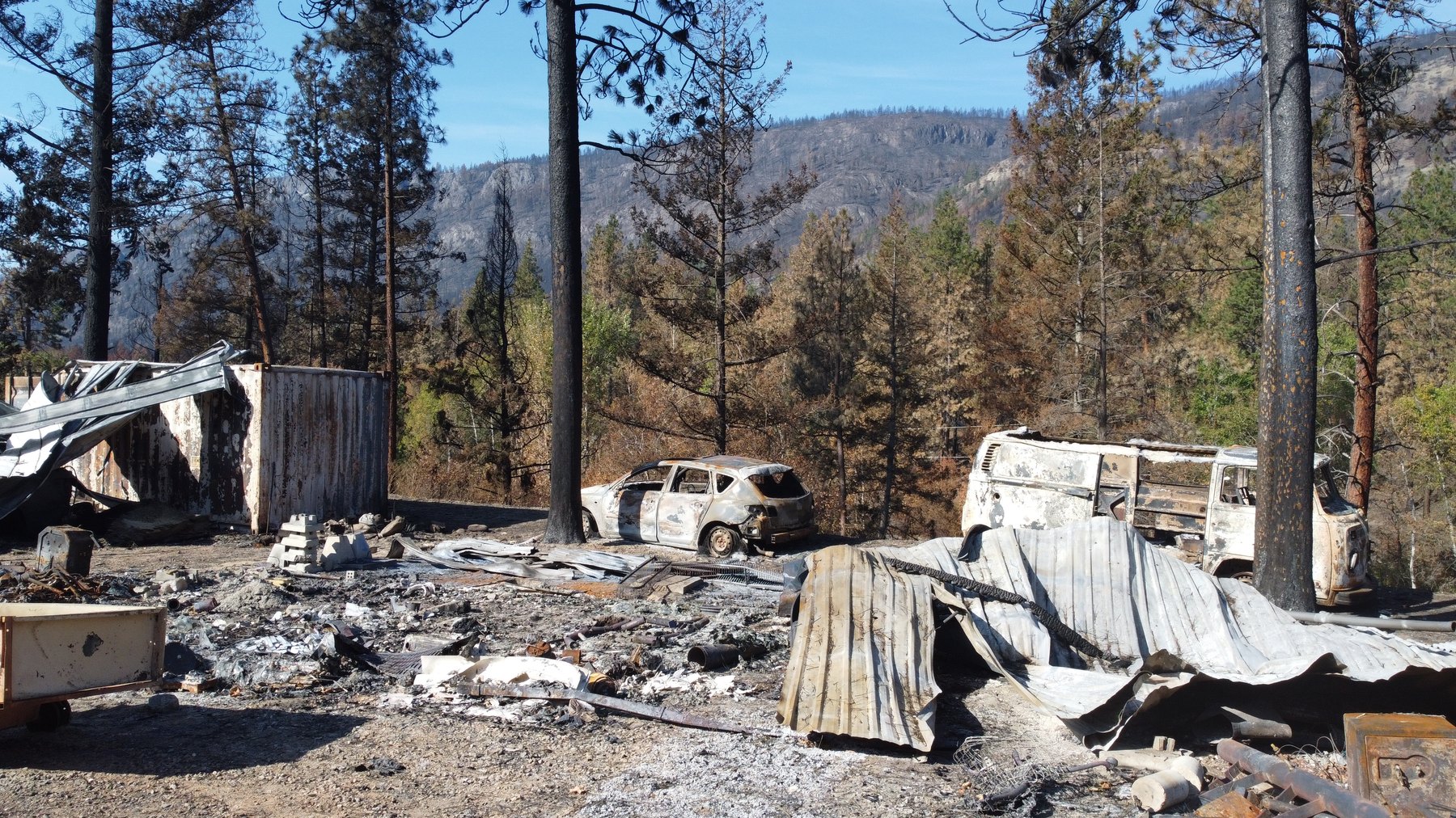 What the fire left on the ground