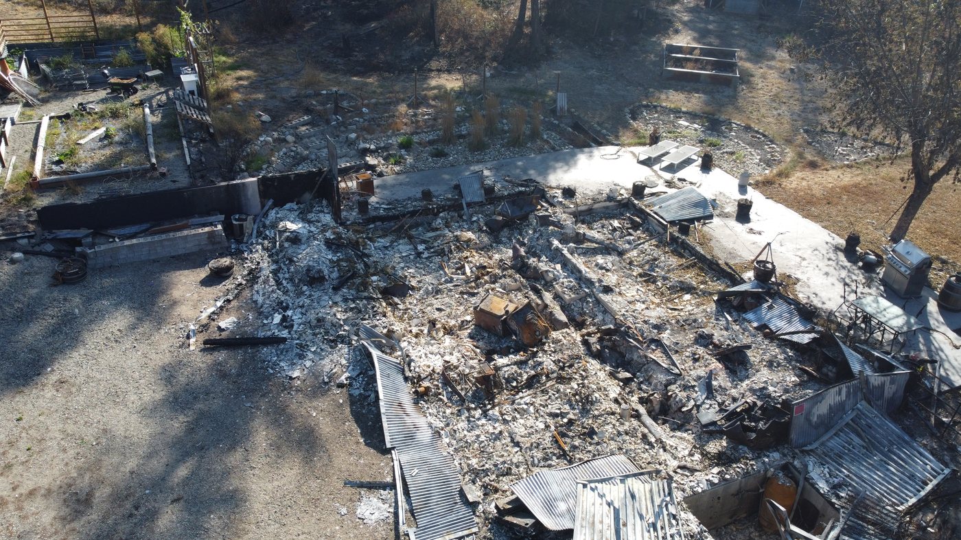 What was left of the house