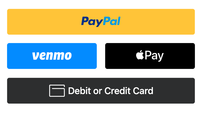 An image of ways to donate to BLT showing PayPal, Venmo, Apple Pay, or Debit/Credit Card
