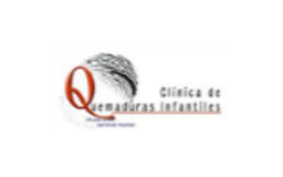 Logotipo de Clínica de Quemaduras Infantiles con una letra Q estilizada en rojo y negro.