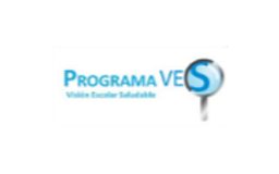 Logotipo del Programa VES con un ícono de lupa que resalta la letra S, texto en azul que dice 'Programa VES' y la frase 'Visión Escolar Saludable'.