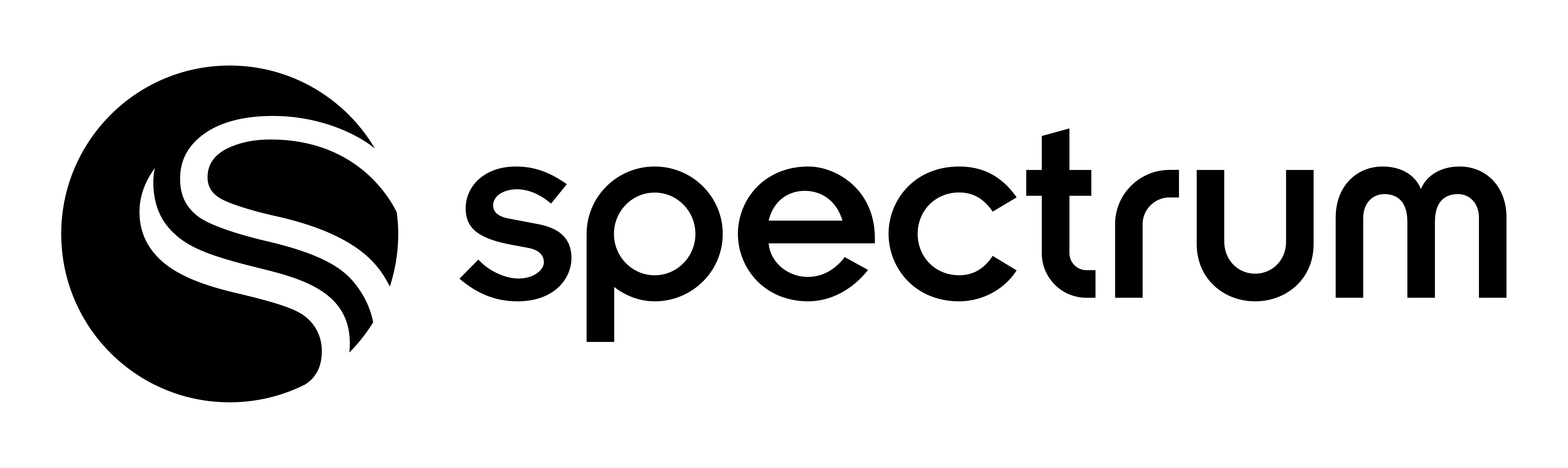 Logotipo de Spectrum con texto en negro sobre fondo transparente.
