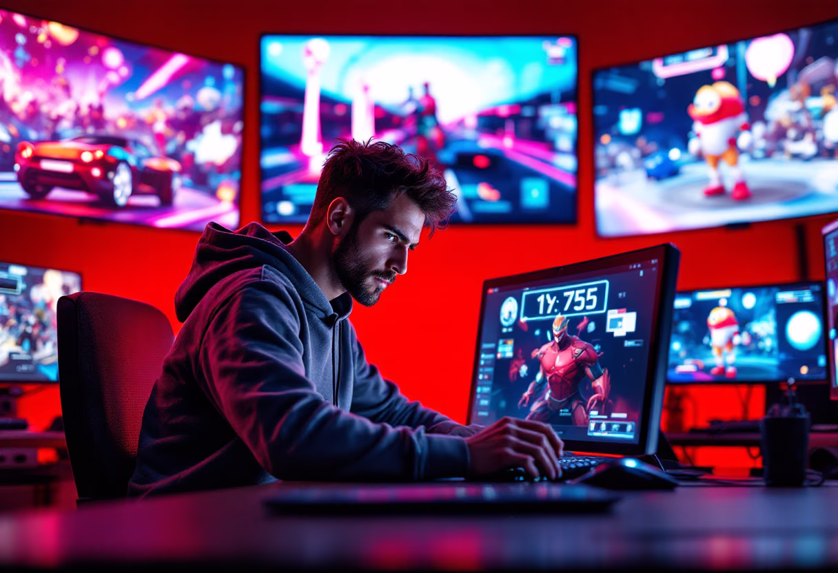 image of studio atmosphere (for a game development company)