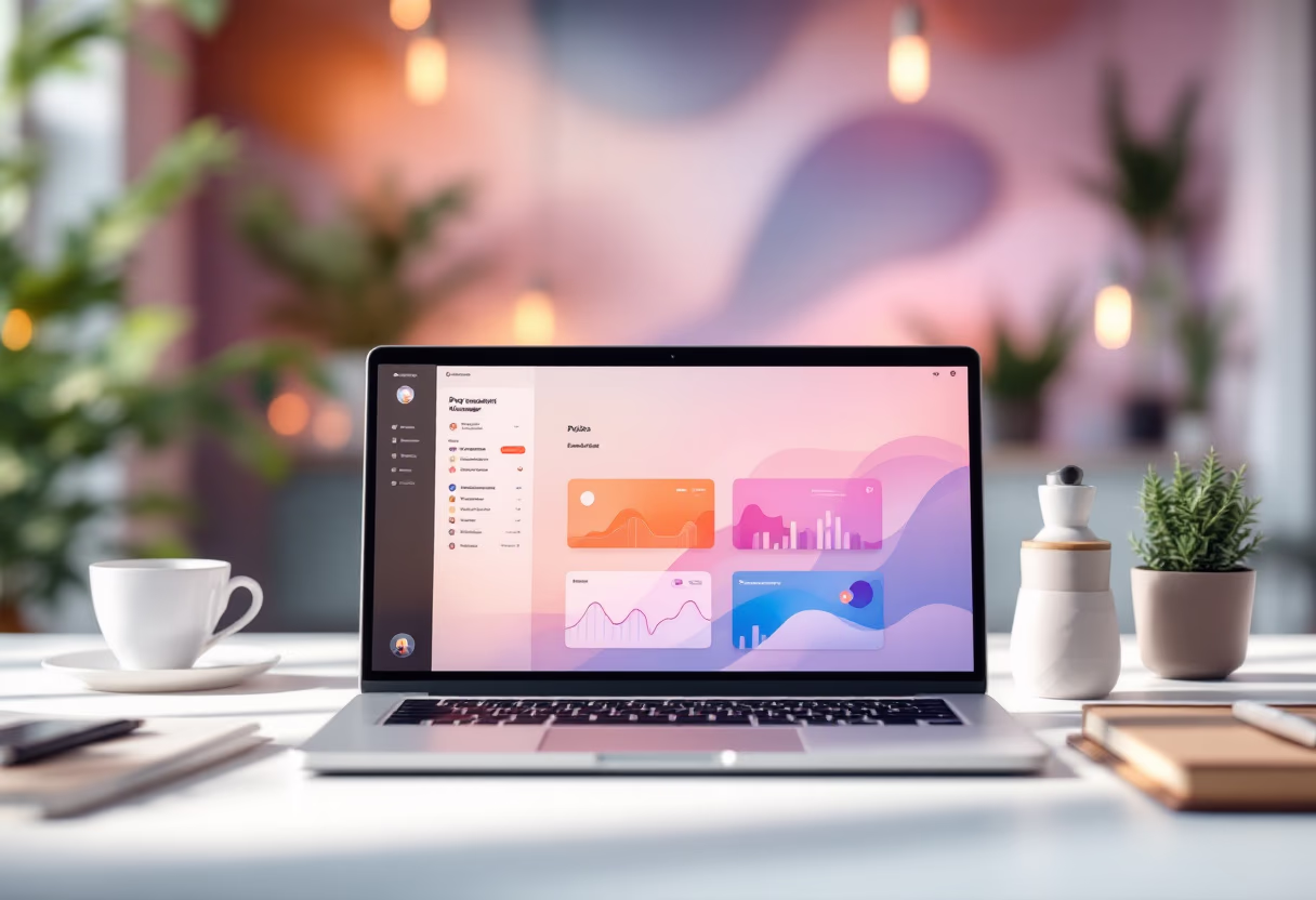 .interface of project management software (for a b2b saas) - real-life display