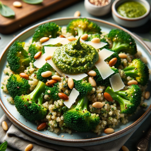 Nutritious Broccoli Pesto Quinoa Salad