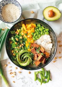 Summery Delight: Mango Black Bean Ginger Rice Bowl