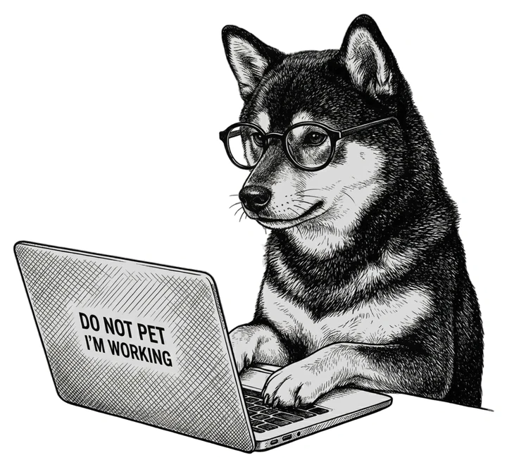 Teddy, Ingos Shiba Inu, als Sticker