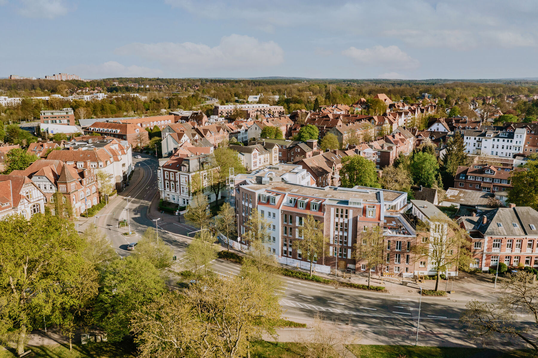 Monshof – Quartier im Roten Feld aus der Luft