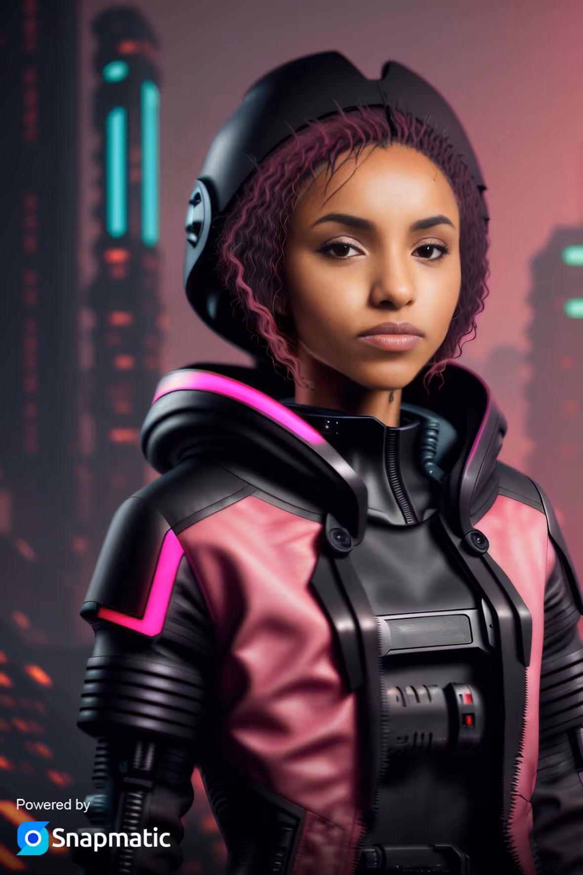 Cyberpunk themed AI image demo