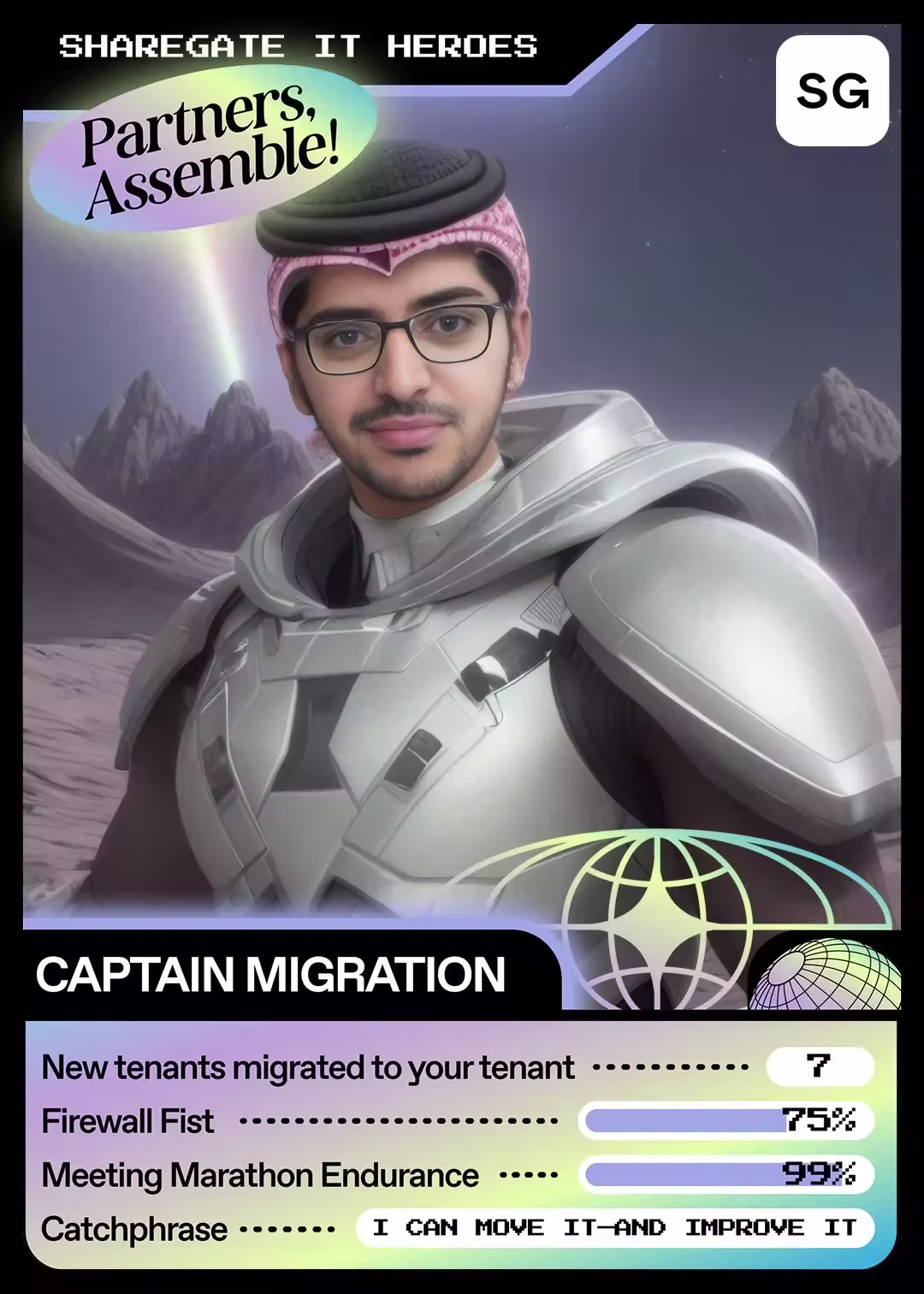 AI Photo Booth Client Sample - Sharegate AI trading cards in Sweden, Dusseldorf and USA