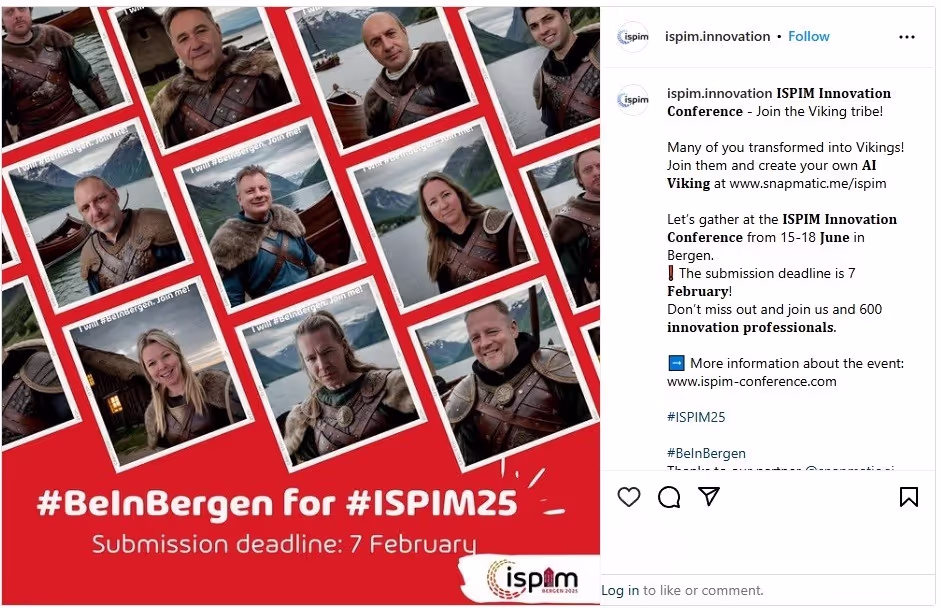 ISPIM Viking AI Photo booth - Socials