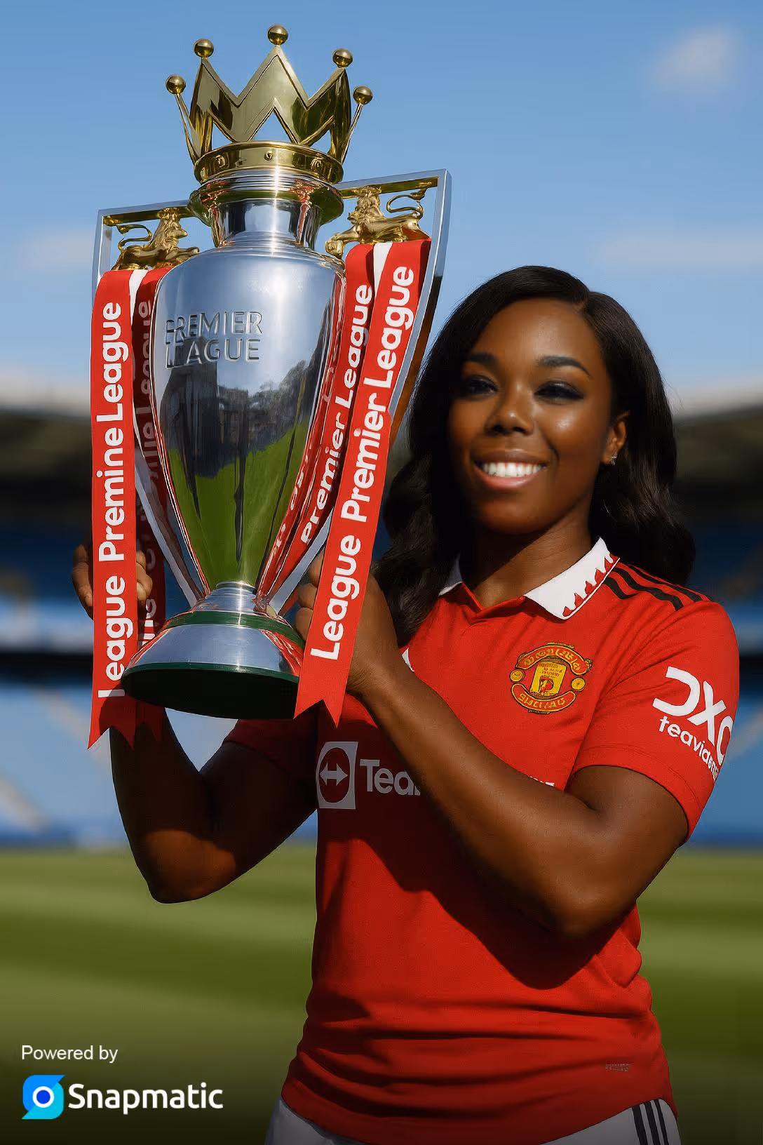Premier league AI Photo booth custom theme for a corporate brand activation. 