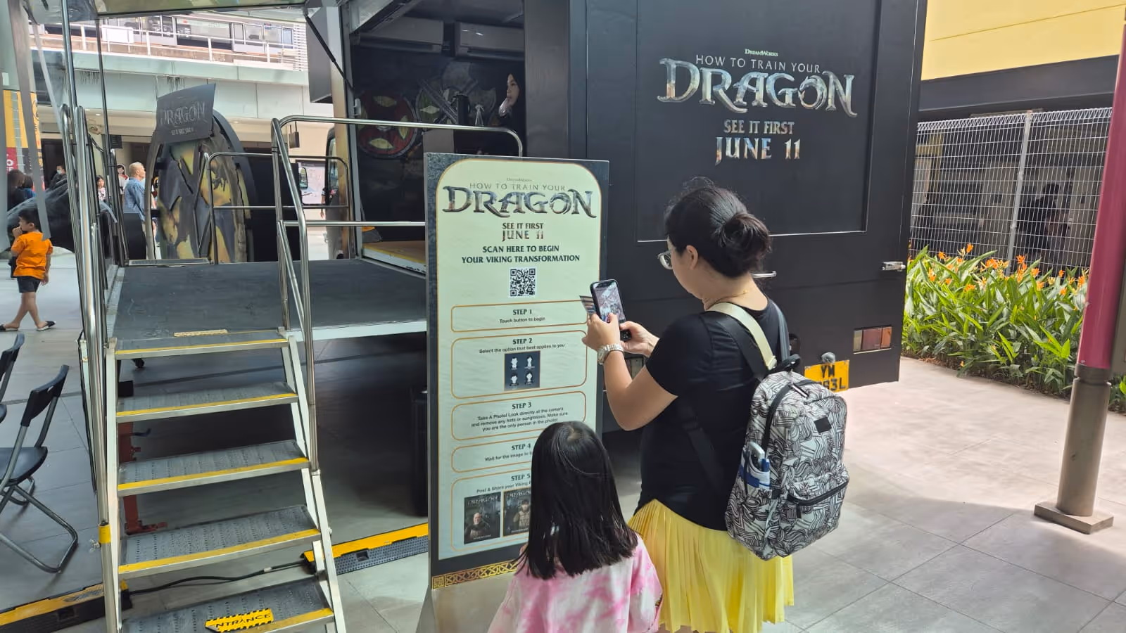 Singapore AI photo booth brand activation - How to Train you Dragon - Universal Pictures