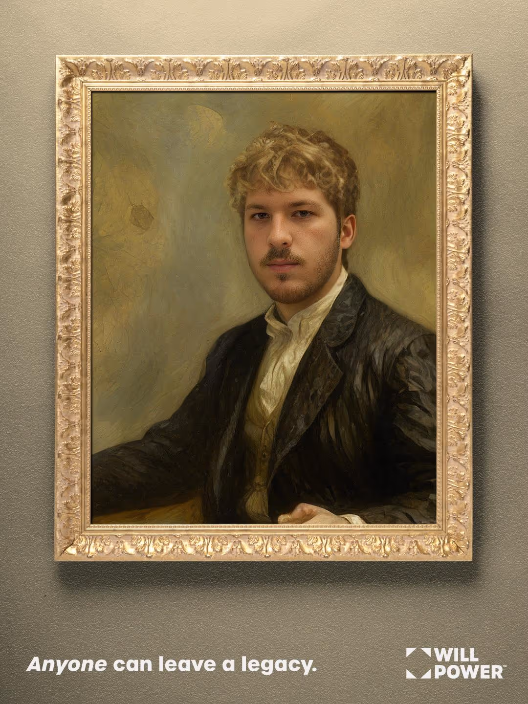 AI Portrait Legacy campaign Custom AI-generated legacy portrait for online brand awareness campaign