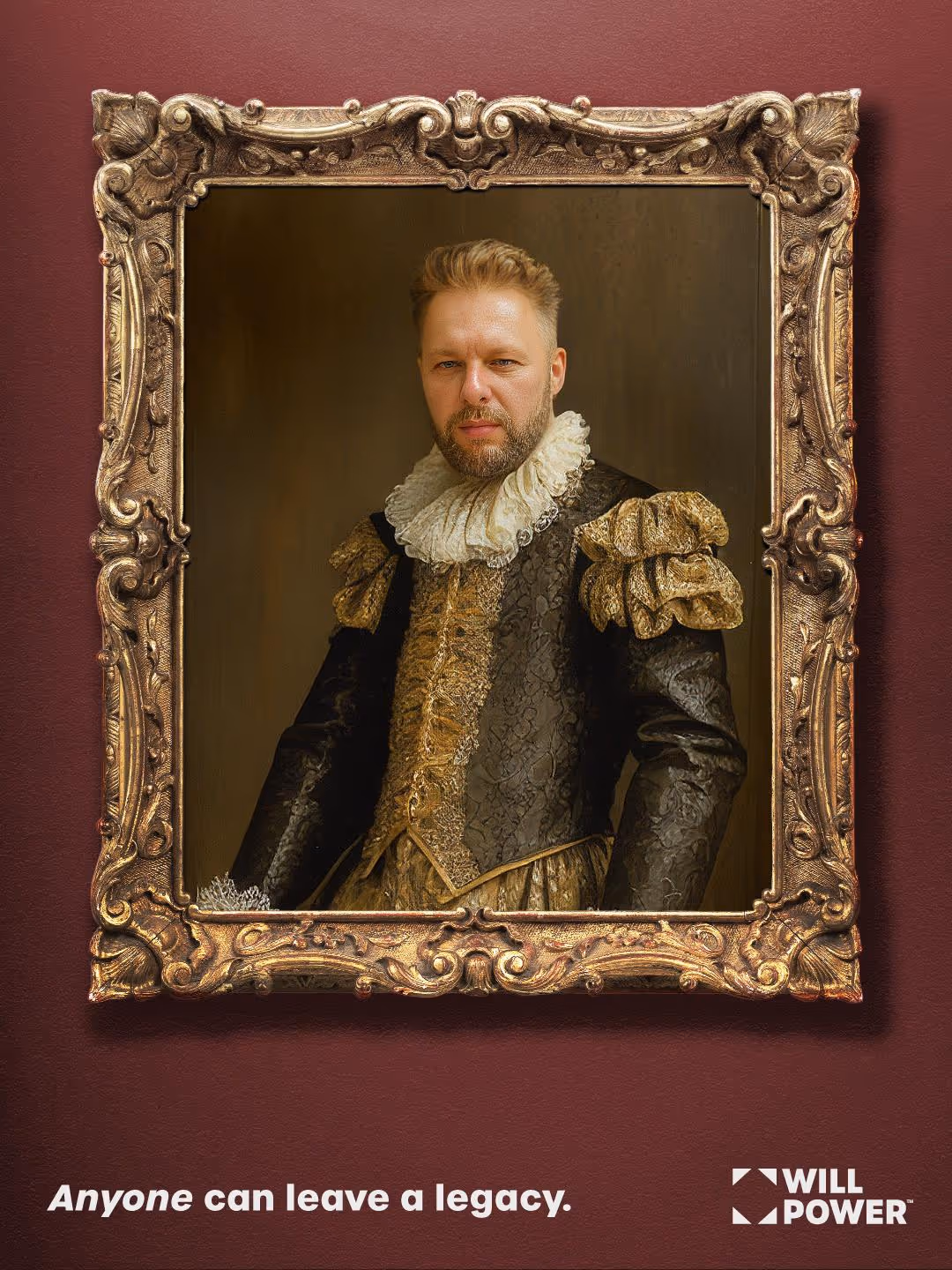 Custom AI-generated legacy portrait for online brand awareness campaign