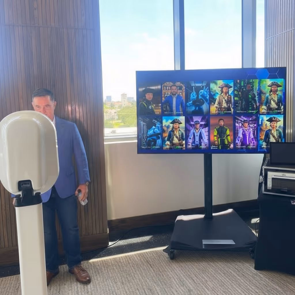 AI Photo Booth setup for multi-city brand activation tour in the USA - Florida leg