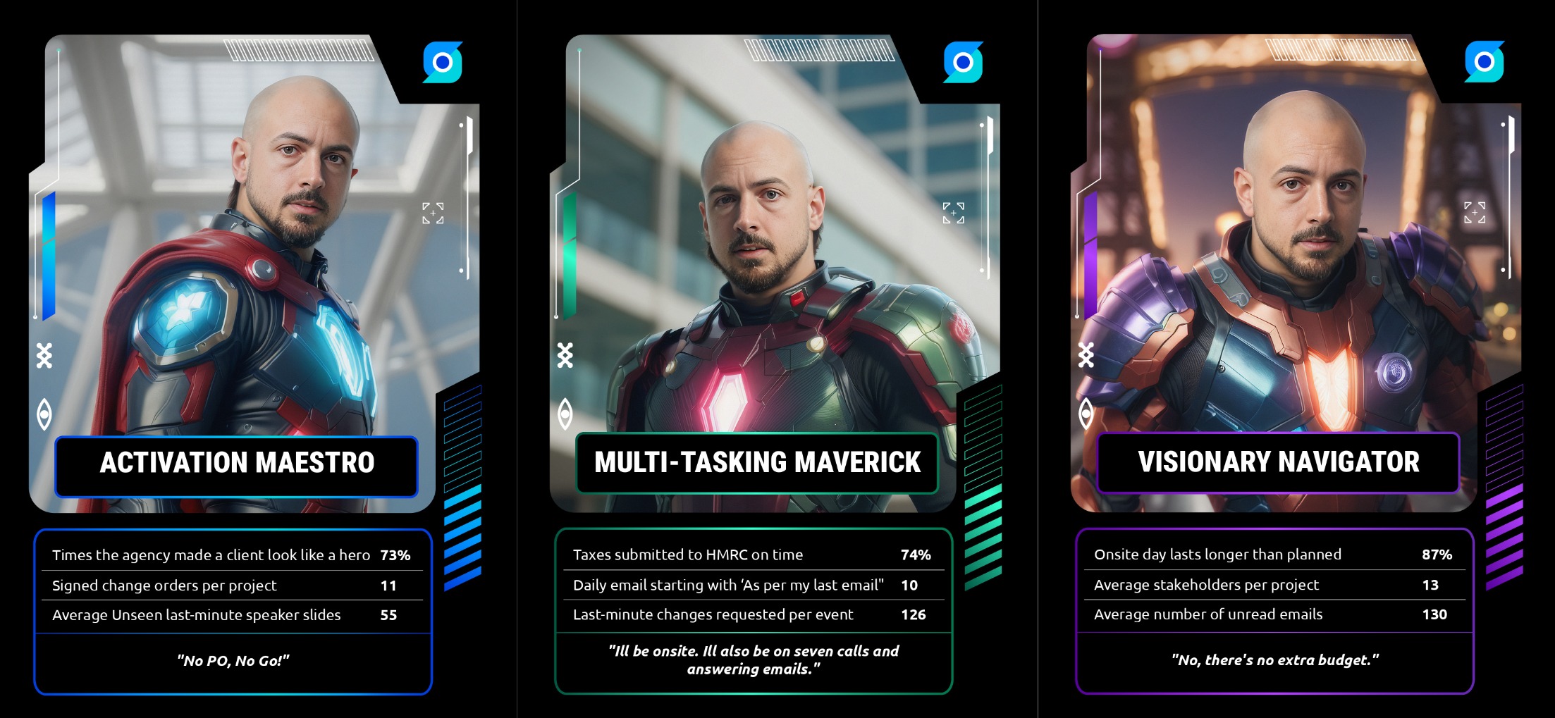 An AI Hero trading card brand activation in London and Las Vegas