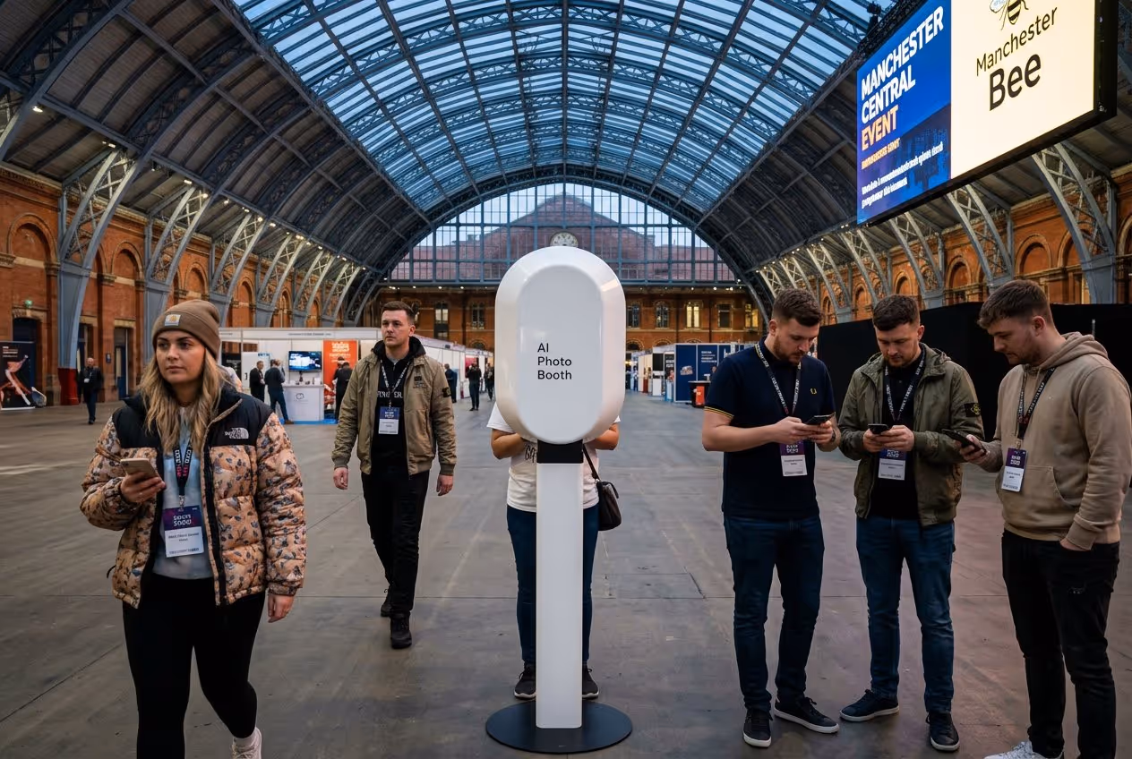 The Live Gallery for an AI Photo Booth at a Manchester event