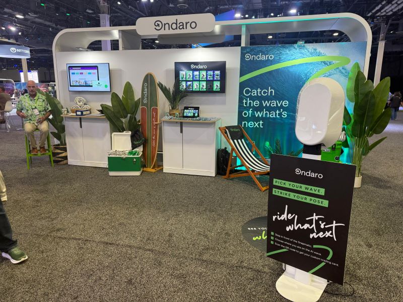 AI Trading card brand activation at Las Vegas Tradeshow
