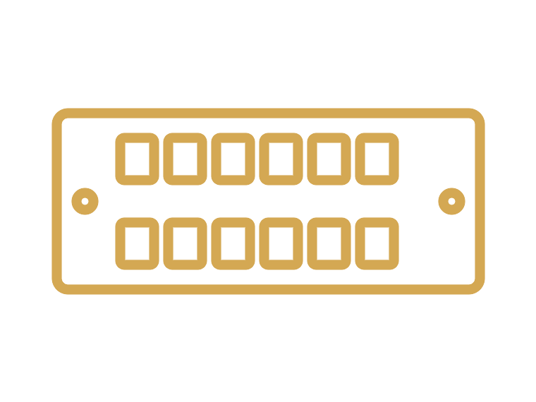 Enmane 48-port Cat6A keystone panel