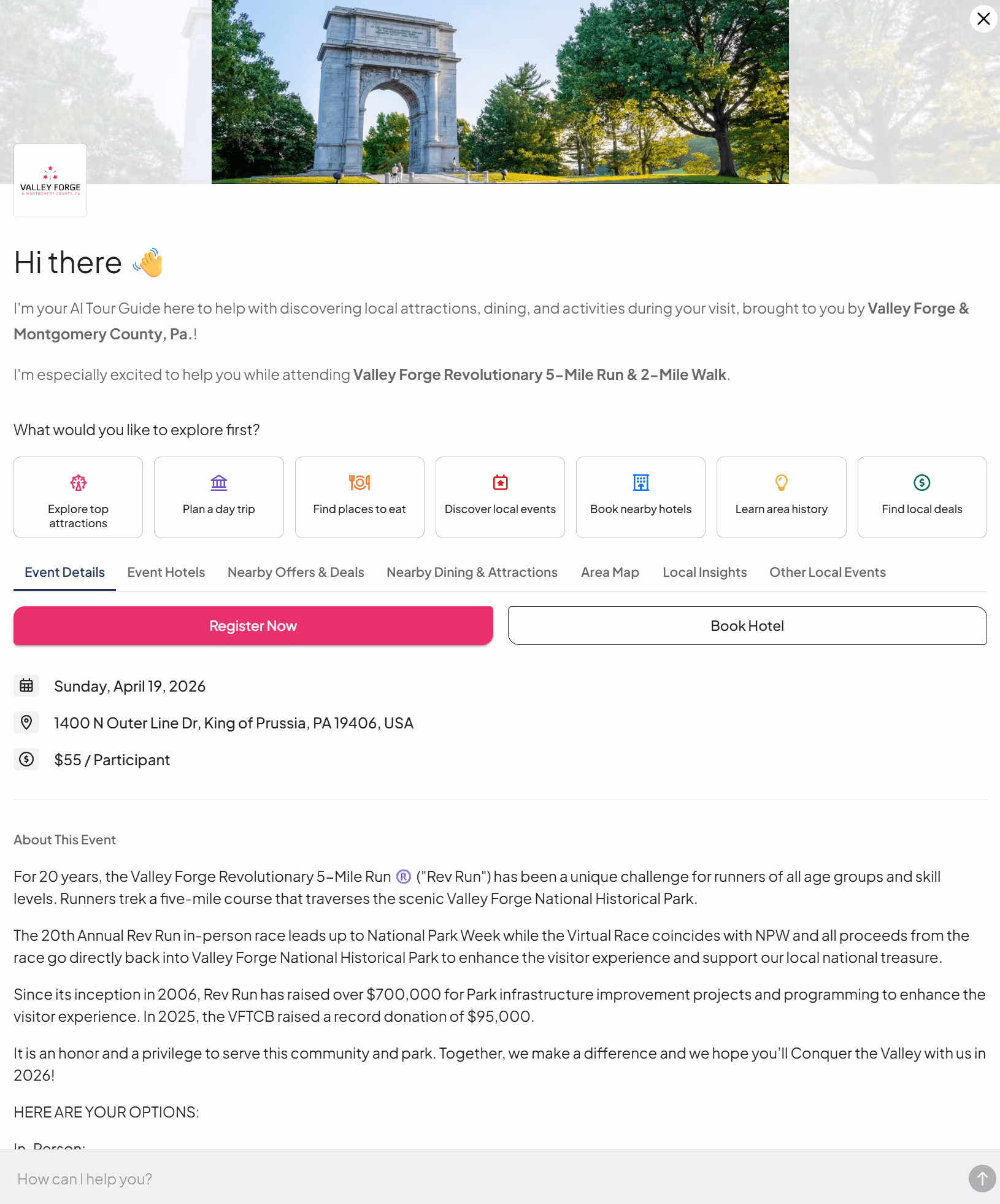 Event-based engagement — Valley Forge