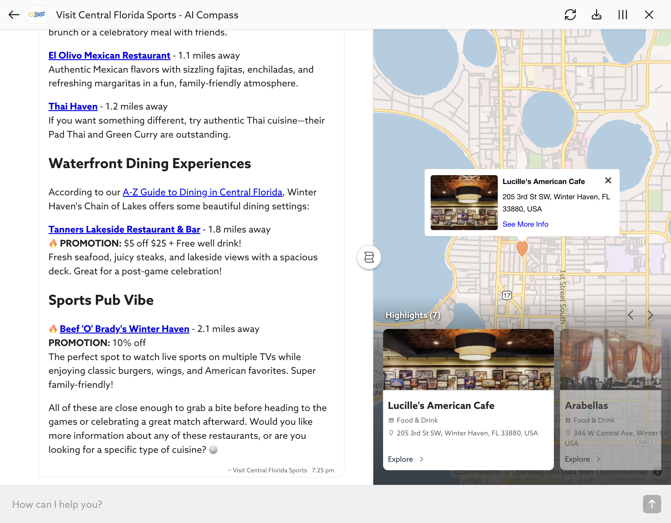 Compass Tour Guide event experience