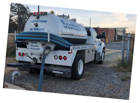 on the job photo of the scottys sanitation truck