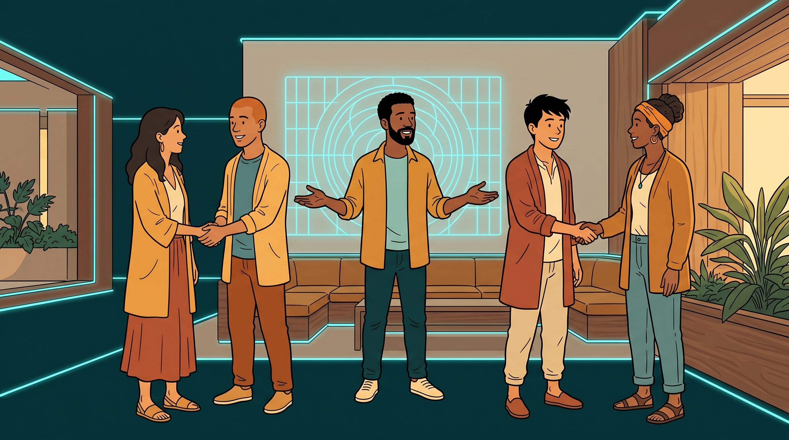 Connect: a member introducing two people to each other