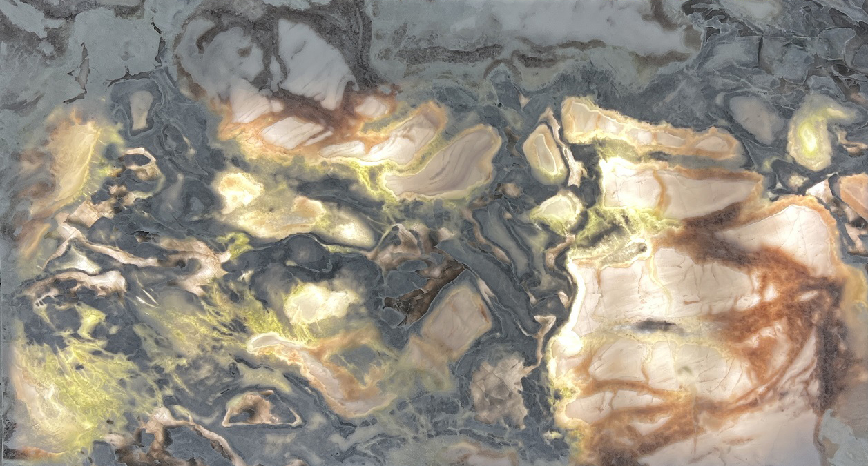 Natural stone slab sample for countertop preview