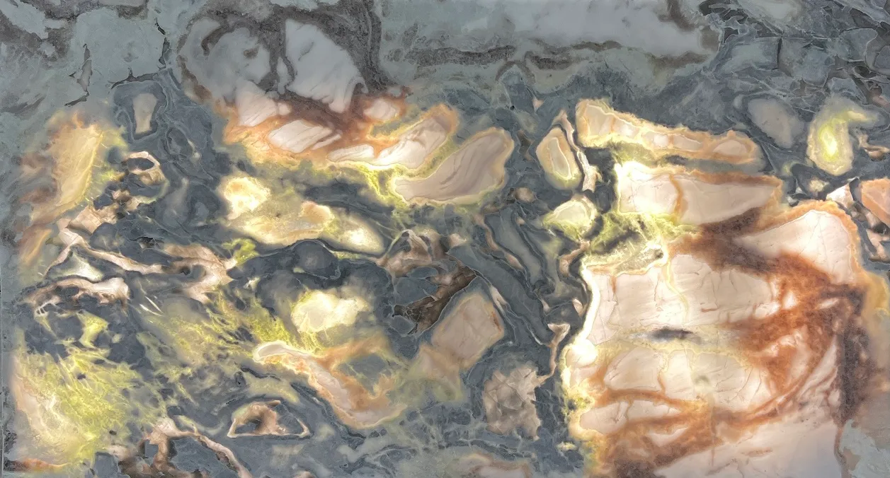 Natural stone slab sample for countertop preview
