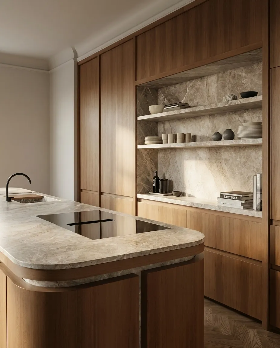Stone countertop design concept image