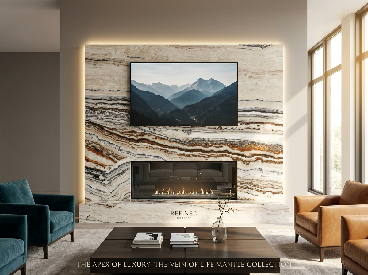 Translucent stone feature adding ambient glow to an interior